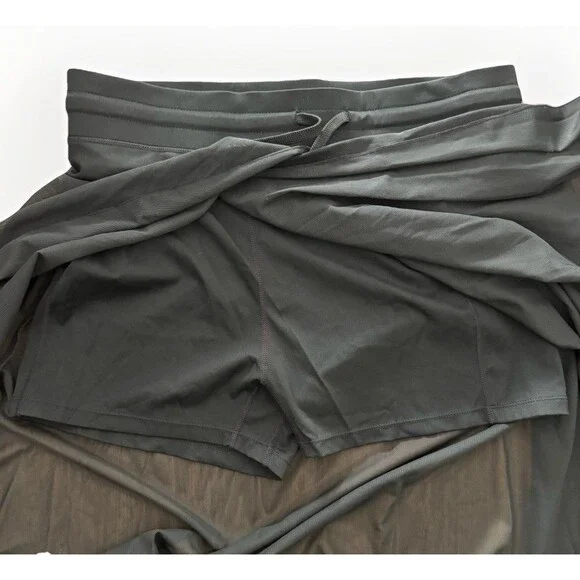 Halara NWT Midi Skirt XL Drawstring Waist Mesh 2-in-1 Flowy - Picture 9 of 12